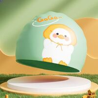 Silicone waterproof swimming cap for kids GJ003-YU