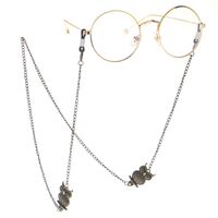 Металлическая нескользящая цепочка бронзового цвета, c совой, для очков и масок GL114