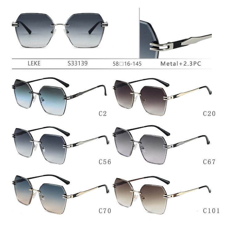 Polarized metal sunglasses Leke S33139
