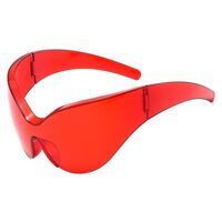 Plastic rimless sunglasses W68193