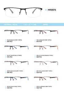 Металлическая оправа с дужками из пластика TR-90 полуободковая MR0076