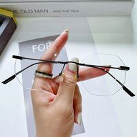 Очки металлические безрамочные с защитой от синего света 9722-GT