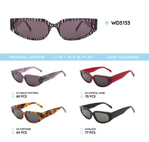 Plastic acetate frame polarized sunglasses WD5133