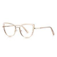 Metal + TR90 plastic Blue Blocker glasses frame for women with UV and blue light protection lenses More FCS3151
