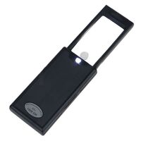 Folding magnifier with universal backlight 9581-XX, dimensions: 60*32 mm, ⌀9 mm. Magnification: 2,5Х, 45Х