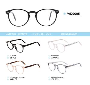 Plastic frames for glasses acetate material with spring hinges WD0005
