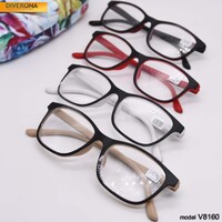 Corrective plastic frame eyeglasses with spring hinges VIZZINI V8160