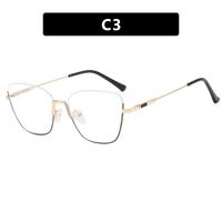 Очки металлические полуободковые женские с защитой от синего света 7141-PN