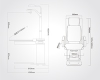 Рабочее место офтальмолога, комбинированный стол + кресло S-600B