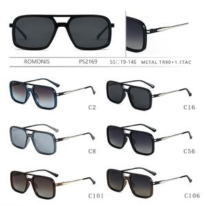 Polarized metal + TR90 sunglasses for men Romonis PS2169-R
