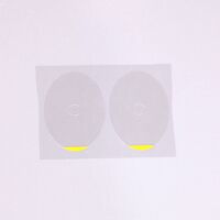 Липкий сегмент (липучки, слиперы, противоскользящие накладки) для линз, прозрачные с серебряной кромкой, поливинилхлорид, 500 штук