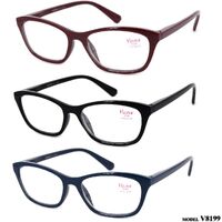 Ready-made plastic frame glasses for women Vizzini V8199, diopters from +1.00 to +4.00