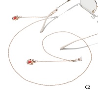 Металлическая цепочка для очков и масок с новогодними и рождественскими кулонами GL1133