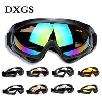 Wind and sand proof double lens black goggles X400