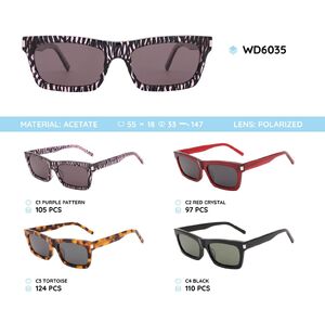 Plastic acetate frame polarized sunglasses WD6035