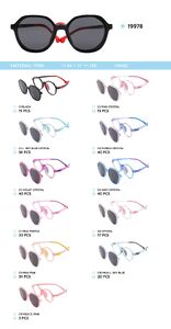 TR-90 plastic frames for kids with a sun protection clip-on 19978