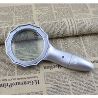 Magnifier with universal backlight, magnifying glass with handle 600556-XX, diameter: 75 mm, magnification: 4X