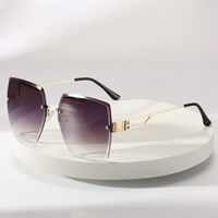 Metal rimless sunglasses with UV400 protection 2953-GT