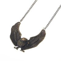 Bronze-colored metal non-slip chain, with eagle, for glasses and masks GL142