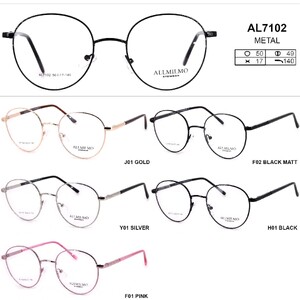 Metal eyeglass frame, material steel Allmilmo AL7102