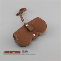 Genuine leather glasses case with microfiber lining ZY001