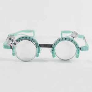 Оправа детская пробная полуободковая для примерки линз STF-5866H с размерами от 58 до 66 мм  с силиконовыми дужками петлёй