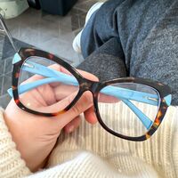 Reading PC plastic glasses with Blue Ray Cut protection and spring hinges for women KY239, diopters from 0.00 to +4.00