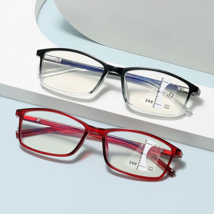 Multi-focus glasses for reading, Blue ray cut protection, diopters from +1.00 to +4.00, KY2821-5