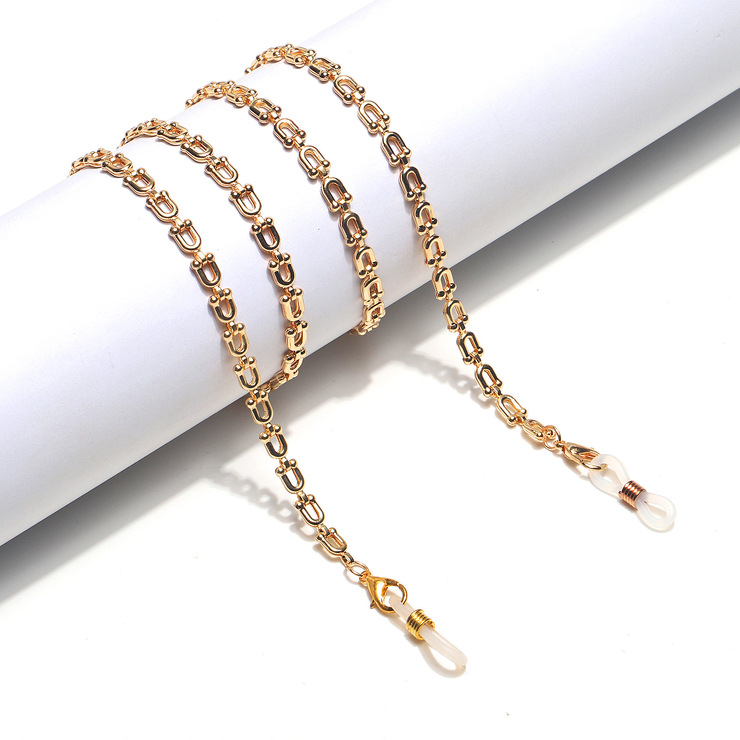 Fashion glasses chain with hearts GL1332