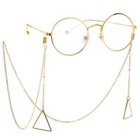 Metal non-slip chain, with triangular suspension, for glasses and masks GL089