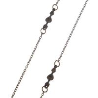 Металлическая нескользящая цепочка бронзового цвета, cо стрелой сквозь сердце, для очков и масок GL137