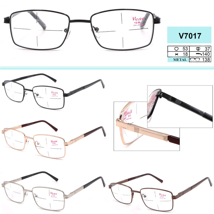 Eyeglasses for men on metal frames Vizzini V7017 dioptries to +5.00 and -8,00