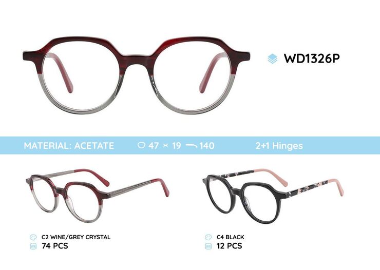 Plastic frames for glasses acetate material WD1326P