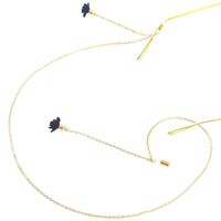 Gold-colored metal non-slip chain, with tassel, for glasses and masks GL192