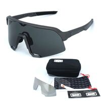 Safety shockproof sports polarized goggles with 2 caps + test card + frame for diopter lenses 2641561-S3-DX