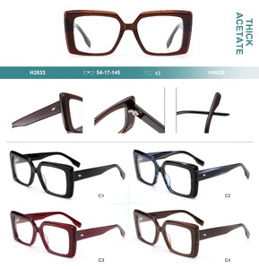 Plastic frames for glasses, thick acetate Big City H2833