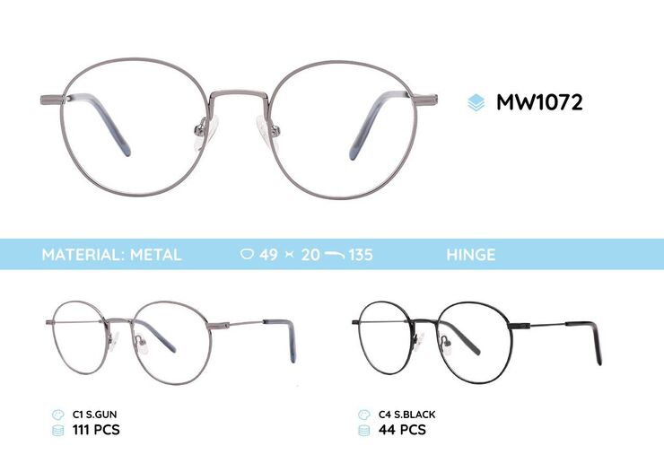 Metal women's frame for glasses MW1072