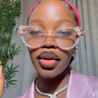 Plastic glasses with blue light protection and rhinestones for women 2214镶钻-PN