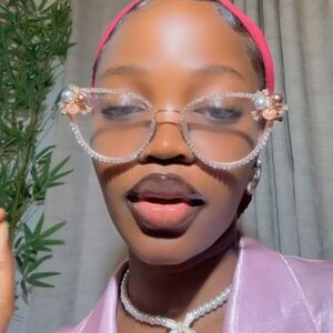 Очки металлические женские с защитой от синего света и стразами 2214镶钻-PN