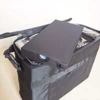 Mobile box (suitcase, trunk, organizer, display case) on wheels for frames and glasses for 72 slots JS-C221018