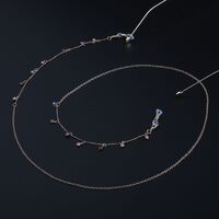 Gold-colored metal non-slip chain, with eye flower, for glasses and masks GL871