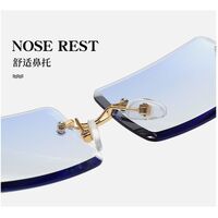 Солнцезащитные металлические безрамочные очки с защитой UV400 2889-GT