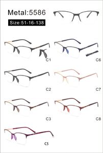 Оправа металлическая полуободковая с мягким носоупором и флексом 5586-DA