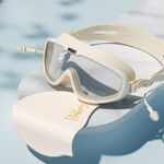 Swimming waterproof anti-fog goggles, with earpugles and cap, YJ309-YU