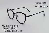 Metal + TR90 plastic ultrathin women's frames with spring hinges Wilibolo TR3080
