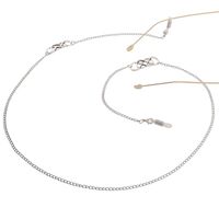 Silver-colored metal non-slip chain, for glasses and masks GL044