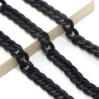 Acrylic non-slip chain, thick concave shape 29 colors, for glasses and masks GB011