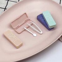 Пинцет пластиковый с палочкой в индивидуальной упаковке в цветной коробочке, длина пинцета 4,5 см C007-1镊子+棒