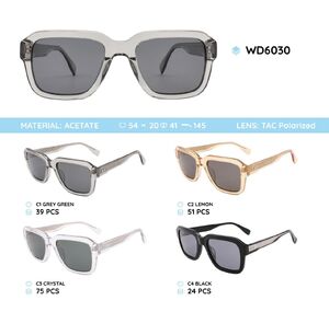 Plastic acetate frame polarized sunglasses WD6030