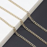 Gold-colored metal non-slip chain, for glasses and masks GL339